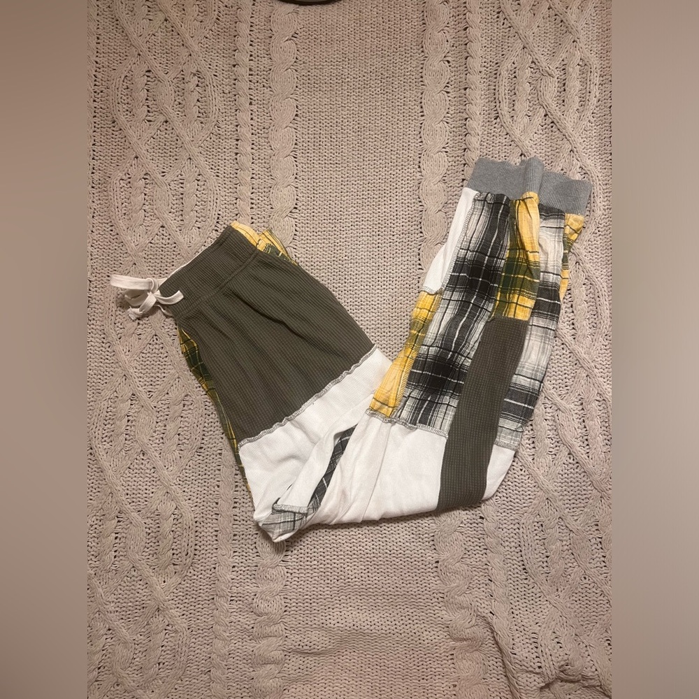 Out from Under (Urban Outfitters) Mixed Pattern, Flannel Joggers - size small